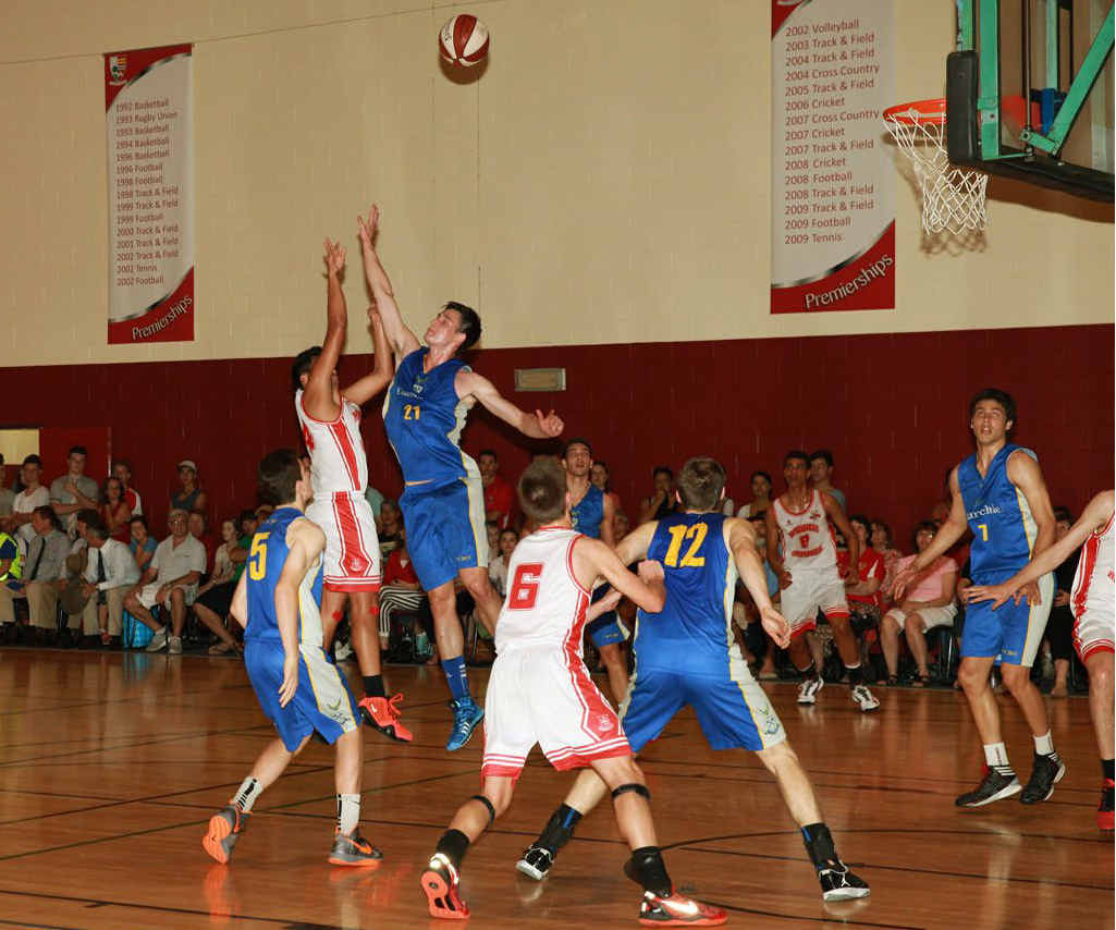 TALL ORDER: Ipswich Grammar basketballers give their all trying to stop their powerful Churchie opponents in Saturday’s GPS match. TALL ORDER: Ipswich Grammar basketballers give their all trying to stop their powerful Churchie opponents in Saturday’s GPS match.